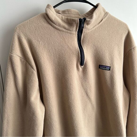 Tan and Blue Quarter Zip Pullover, Size Small, Patagonia - Picture 4 of 9